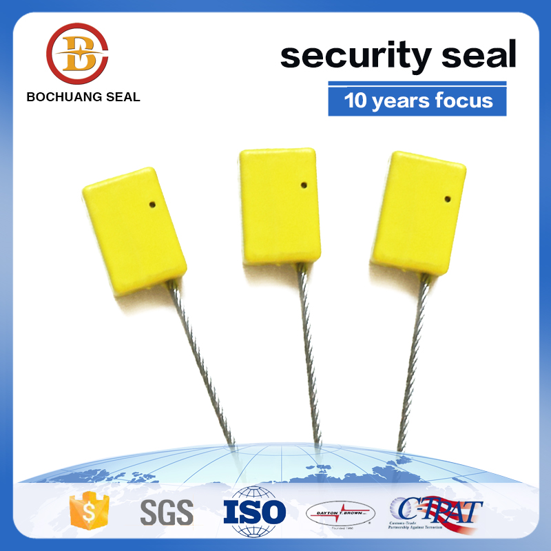 Tamper evident security cable seal for oil industrial
